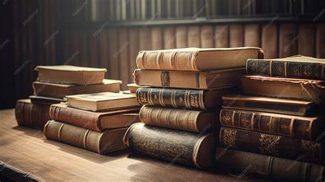 old books on a table