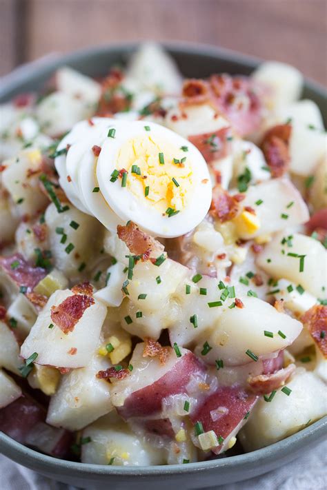 old fashioned german potato salad with eggs