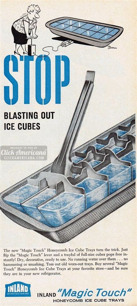 old fashioned ice cube trays advertisement