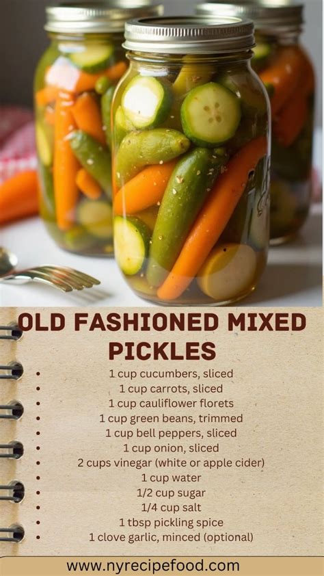 Deliciously Tangy Old Fashioned Mixed Pickles for a Flavorful Twist!