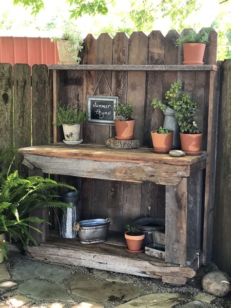 Old Garden Potting Table
