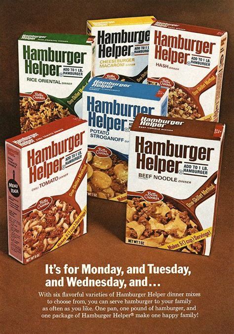 old hamburger helper flavors