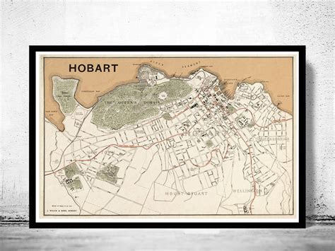 old map of hobart
