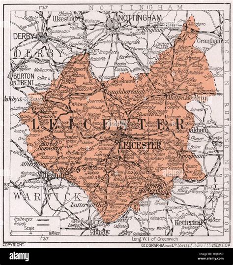 old map of leicestershire