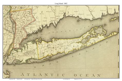 Old Map Of Long Island