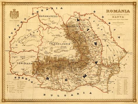 old map of romania