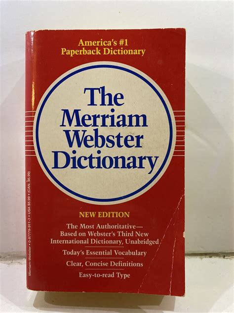 old merriam webster dictionary
