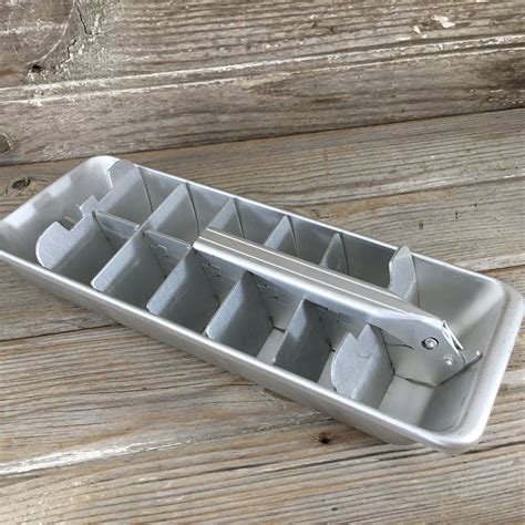 old metal ice trays