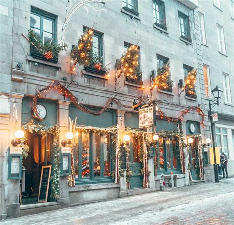 old montreal in winter christmas market
