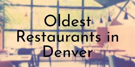 old restaurants in denver