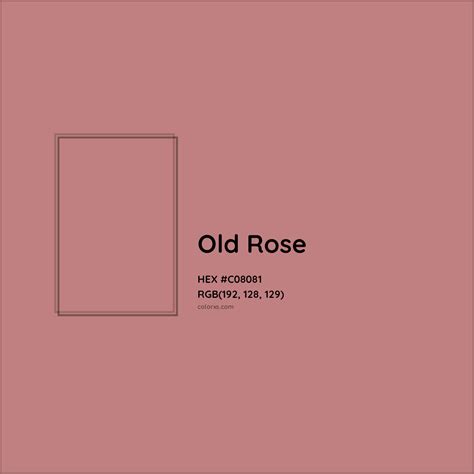 old rose color code