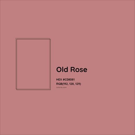old rose colour code