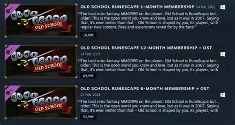 old school runescape membership price