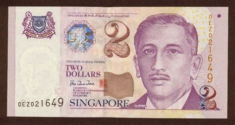 old singapore 2 dollar note