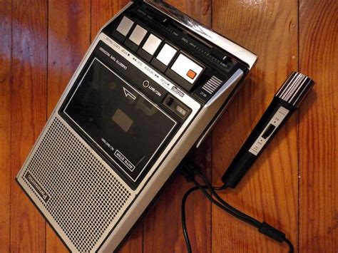 old tape recorder microphone