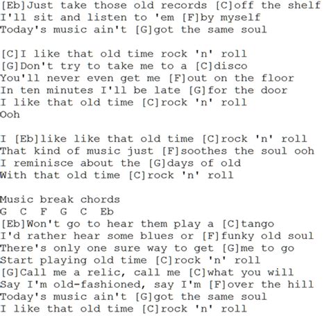 OLD TIME ROCK AND ROLL sheet music for Piano download free in PDF or MIDI