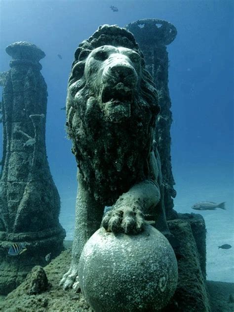 Old Underwater Statues