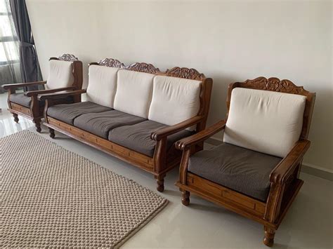 Old Wooden Sofa Set