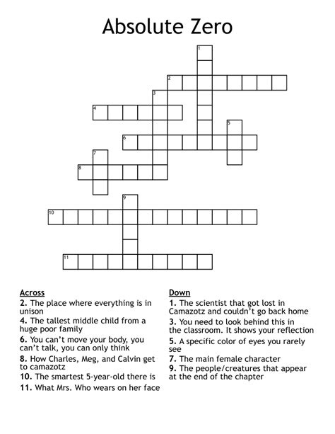 Old Word For Zero Crossword