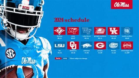ole miss school schedule