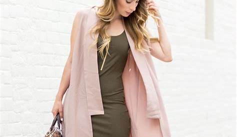 Blush Pink and Olive Green Color Combo Outfit for Spring - MY CHIC