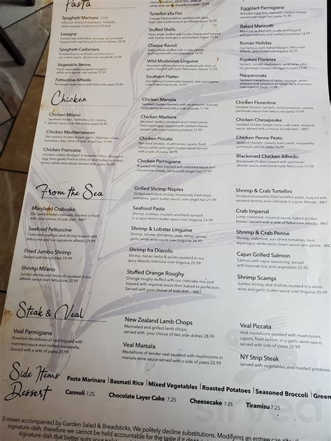 Olive Branch Grill Menu