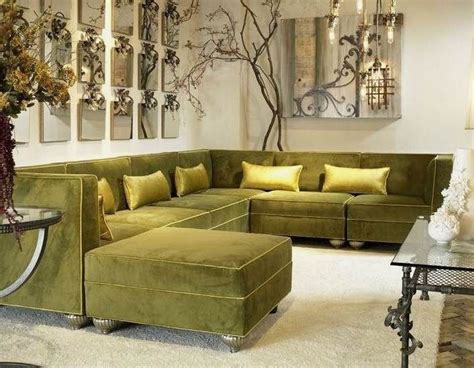olive green sectional