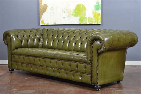 Olive Green Sofa Leather