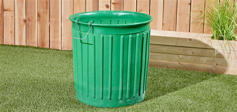 Olive Green Trash Can