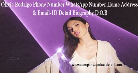 olivia rodrigo's real phone number