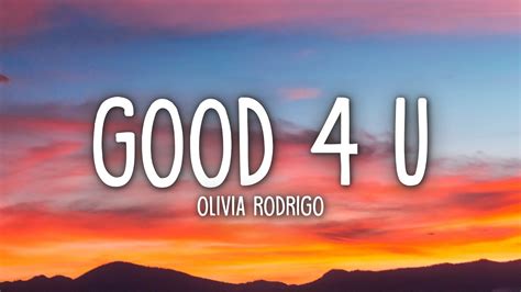 olivia rodrigo good 4 u lyrics clean