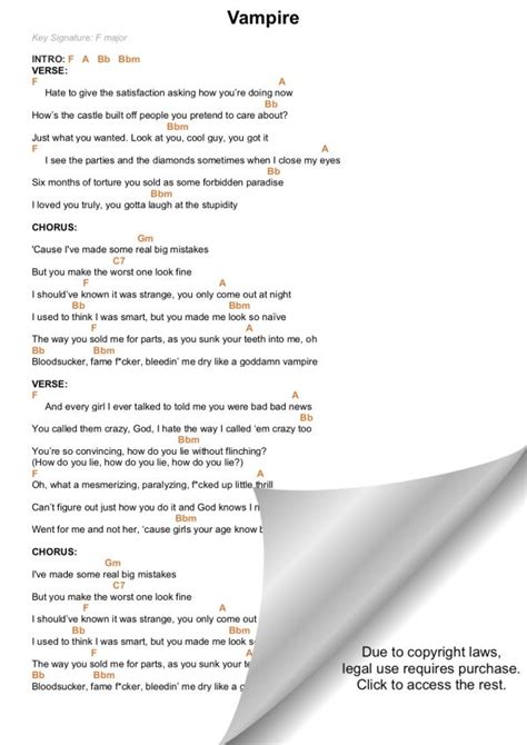 olivia rodrigo vampire lyrics(00)