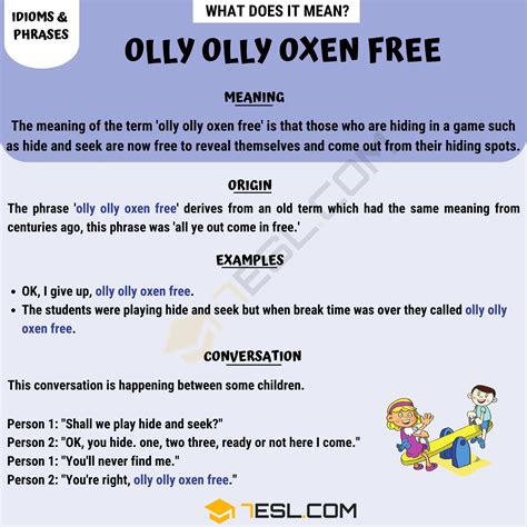 ollie ollie oxen free meaning
