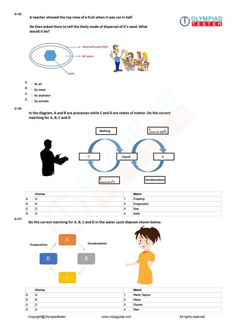 olympiad questions for class 5 science