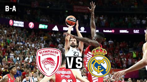 olympiakos vs real madrid basketball