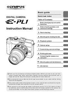 Olympus E-Pl1 Manual