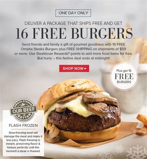 omaha steaks free burgers offer