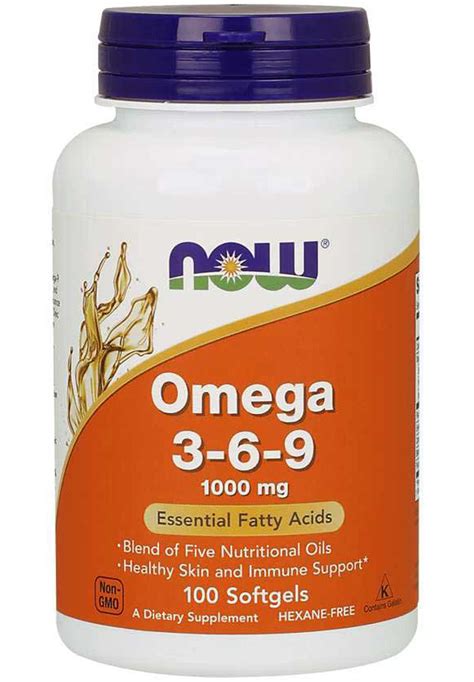 NOW Supplements, Omega 369 1000 mg with a blend of Flax Seed, Evening