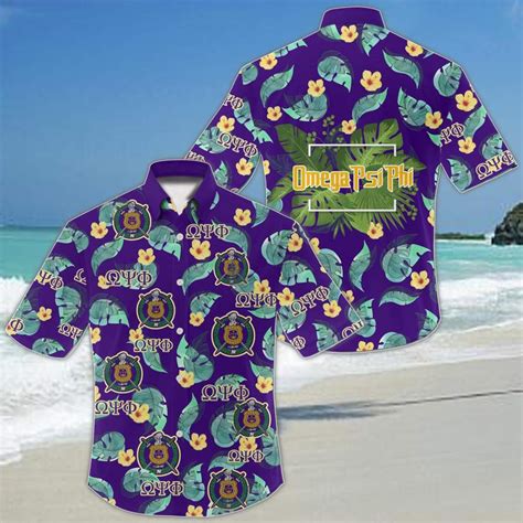 omega psi phi hawaiian shirt
