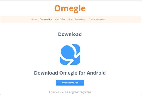 omegle apk free download for laptop