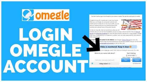 omegle tv sign in account