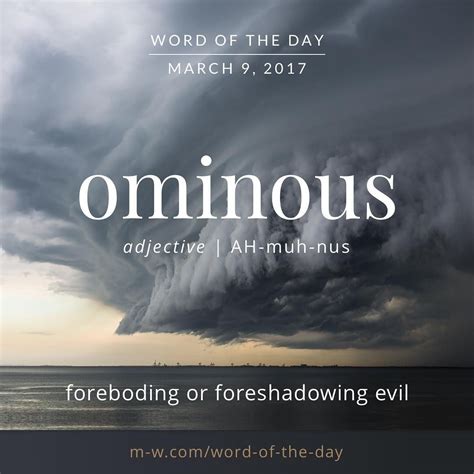 ominous definition bible