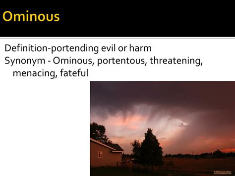 ominous definition english