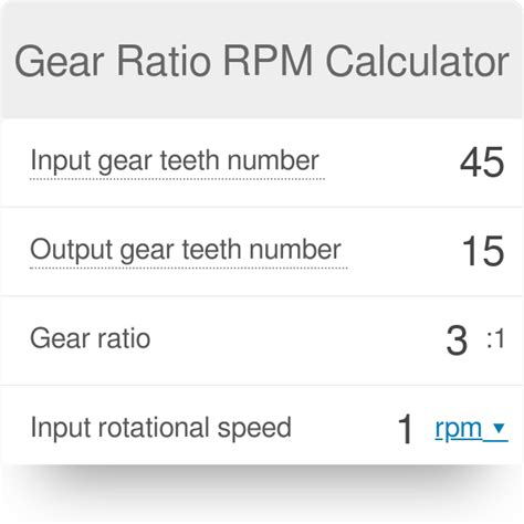 omni gear ratio calculator