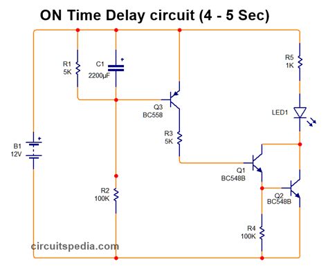 On Delay Timer Relay Circuit