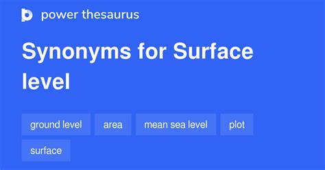 on the surface level synonym