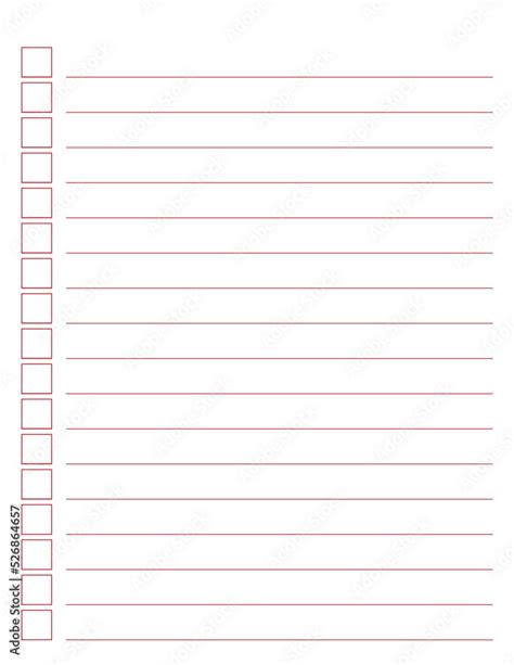On-Line Notebook Paper Check List