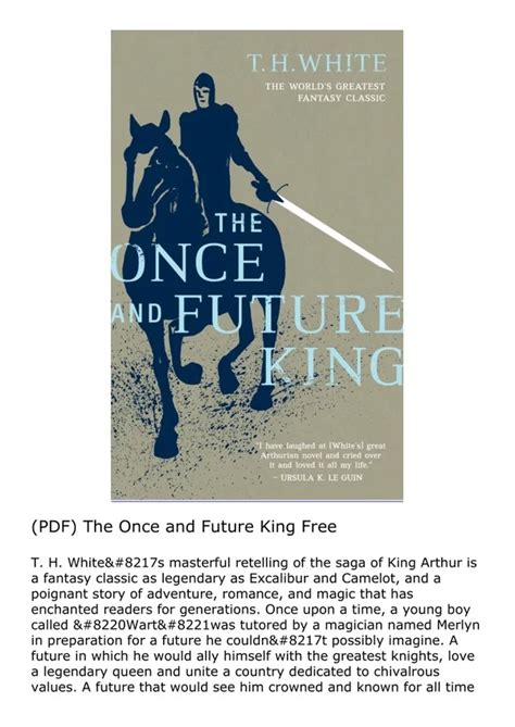 Discussion Once And Future King Pdf More