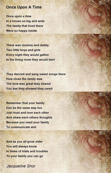 once upon a time poem