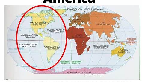 O continente americano localização